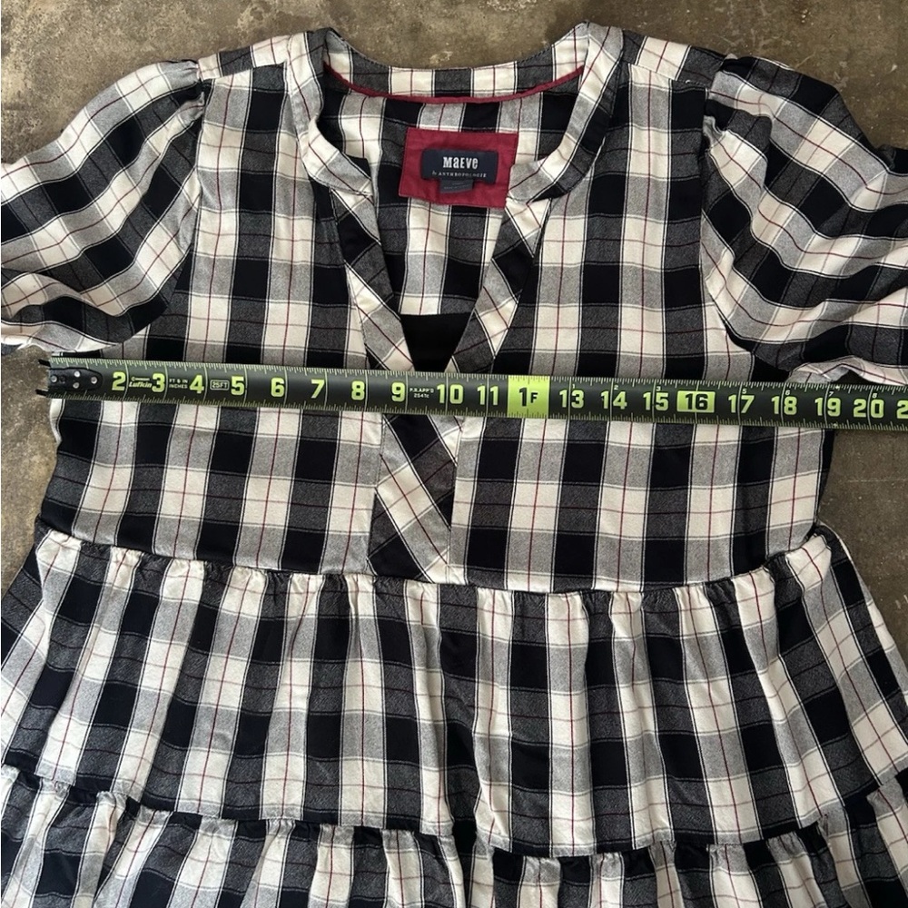 Maeve Black and White Plaid Midi Dress - Picture 10 of 14